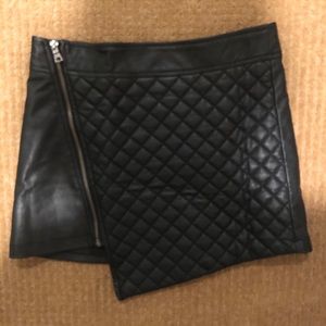 Solemio leather skirt